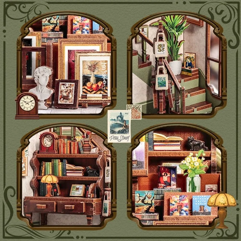 Miniature House Model Kit Gallery Bookstore 20 x 16 cm by CuteBee - Other