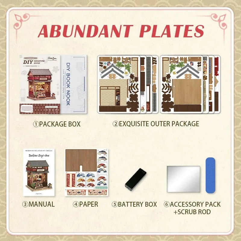 Miniature House Model Kit Tsukino Eogi-dou 19 x 14 cm by CuteBee - Other