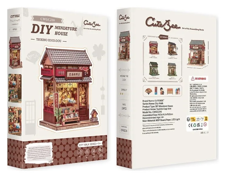 Miniature House Model Kit Tsukino Eogi-dou 19 x 14 cm by CuteBee - Other