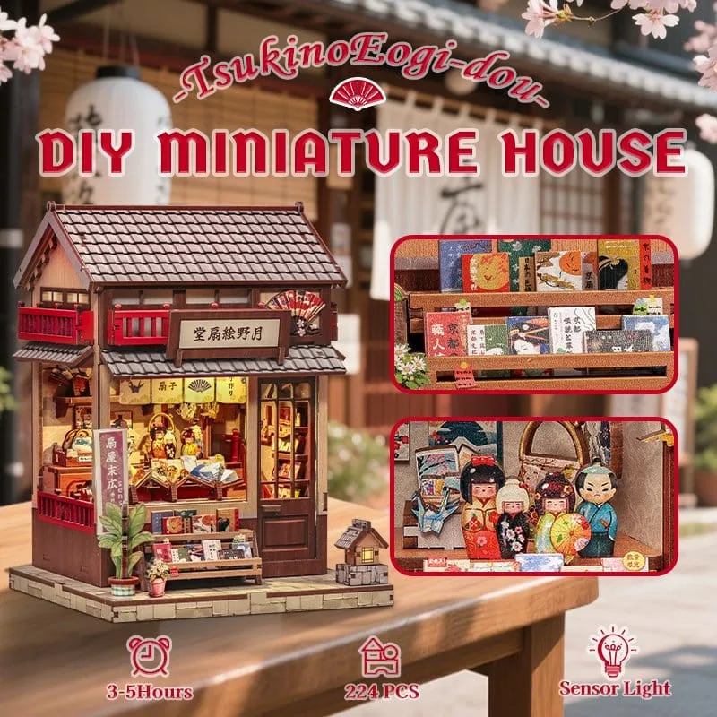 Miniature House Model Kit Tsukino Eogi-dou 19 x 14 cm by CuteBee - Other