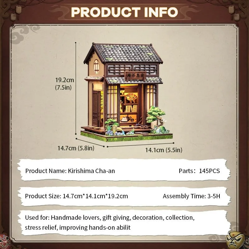 Miniature House Model Kit Kirishima Cha-an 19 x 14 cm by CuteBee - Other