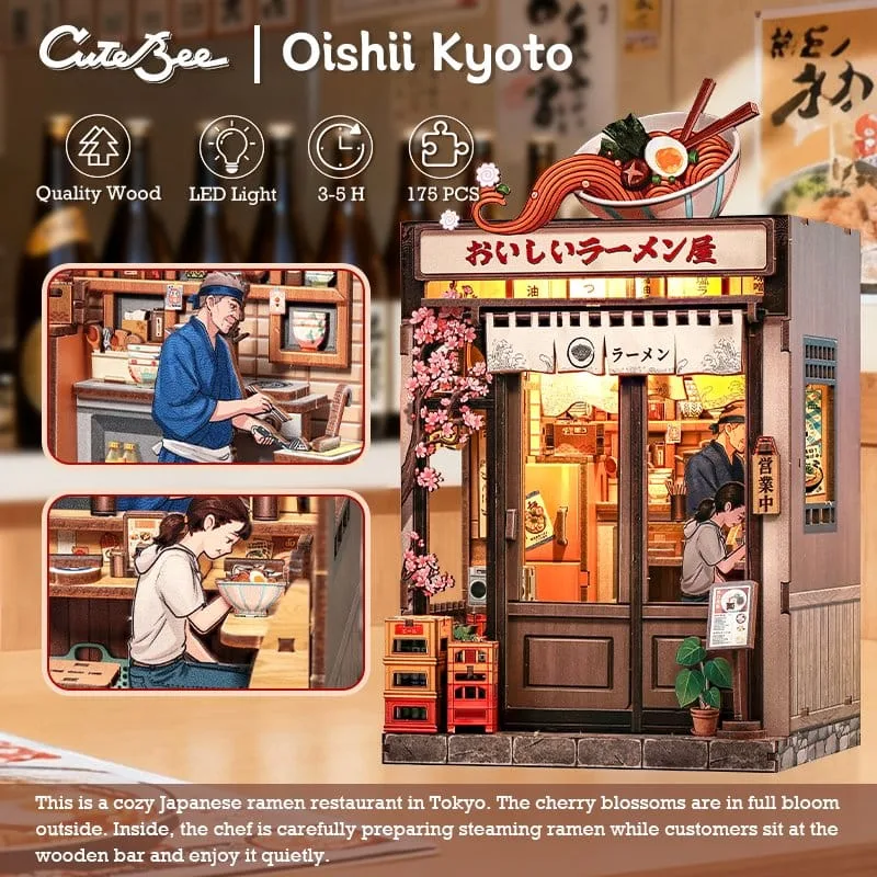 Miniature House Model Kit Oishii Kyoto 22 x 13 cm by CuteBee - Other