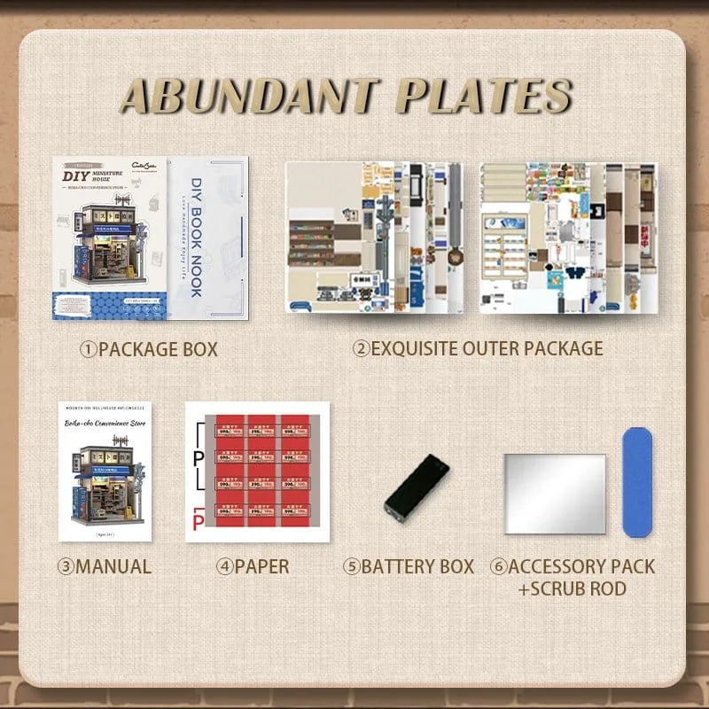 Miniature House Model Kit Beika-cho Convenience Store 22 x 15 cm by CuteBee - Other