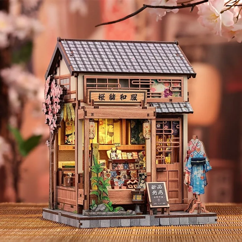 Miniature House Model Kit Sakura O Kimono Shop 19 x 14 cm by CuteBee - Other