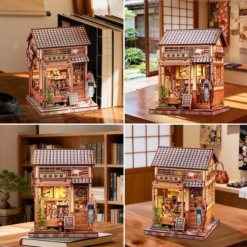 Miniature House Model Kit Sakura O Kimono Shop 19 x 14 cm by CuteBee - Other