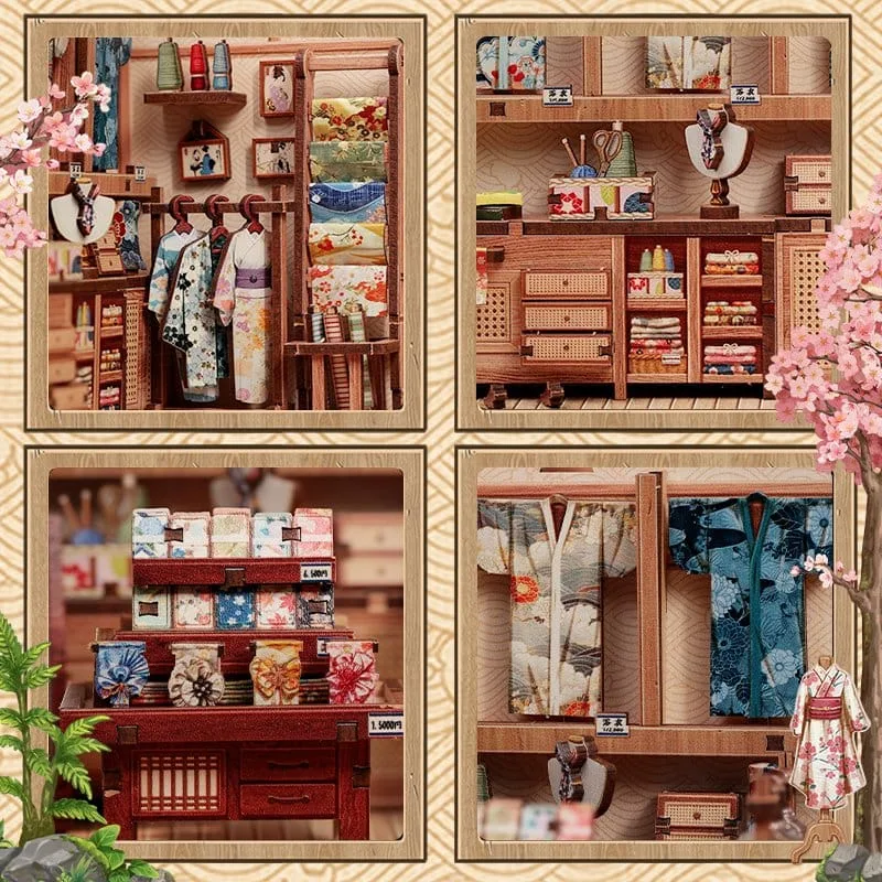 Miniature House Model Kit Sakura O Kimono Shop 19 x 14 cm by CuteBee - Other
