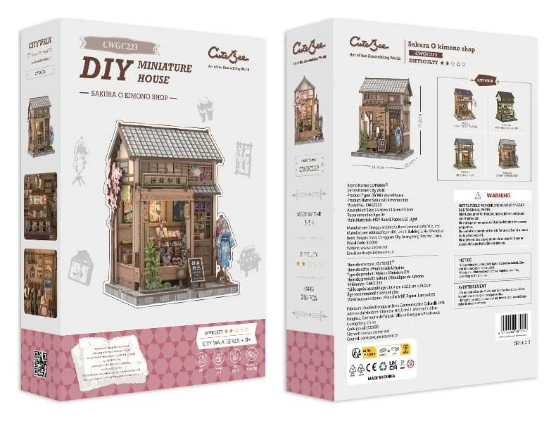 Miniature House Model Kit Sakura O Kimono Shop 19 x 14 cm by CuteBee - Other