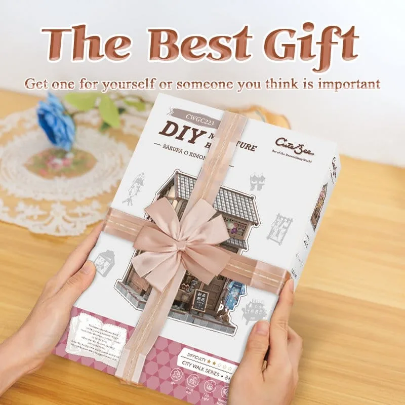 Miniature House Model Kit Sakura O Kimono Shop 19 x 14 cm by CuteBee - Other