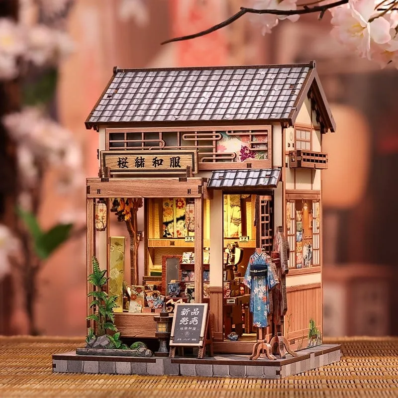 Miniature House Model Kit Sakura O Kimono Shop 19 x 14 cm by CuteBee - Other
