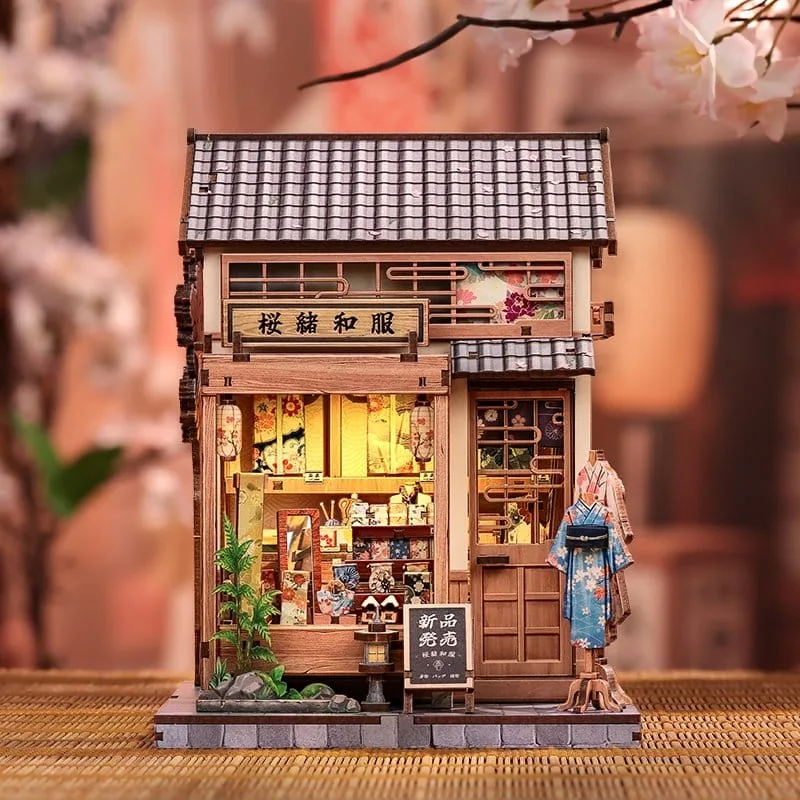 Miniature House Model Kit Sakura O Kimono Shop 19 x 14 cm by CuteBee - Other