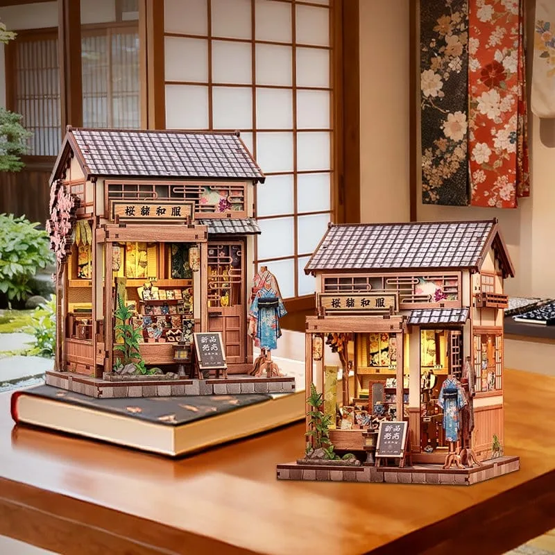 Miniature House Model Kit Sakura O Kimono Shop 19 x 14 cm by CuteBee - Other