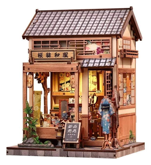 Miniature House Model Kit Sakura O Kimono Shop 19 x 14 cm by CuteBee - Other