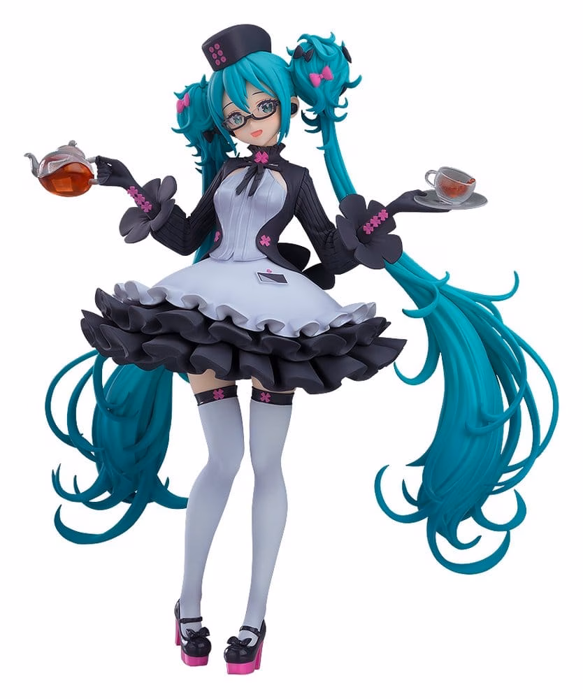 Character Vocal Series 01: Hatsune Miku Pop Up Parade Hatsune Miku: Glasses x Café Ver. 18 cm — Hatsune Miku — by Good Smile Company