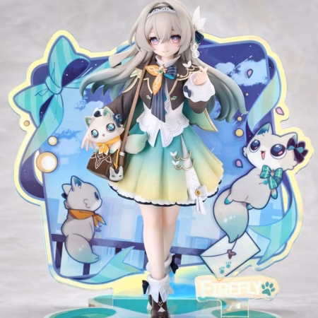 Honkai: Star Rail Rise Up+ Chibi Cat Series Mini Figure Firefly Ver. 18 cm by Ribose - Honkai