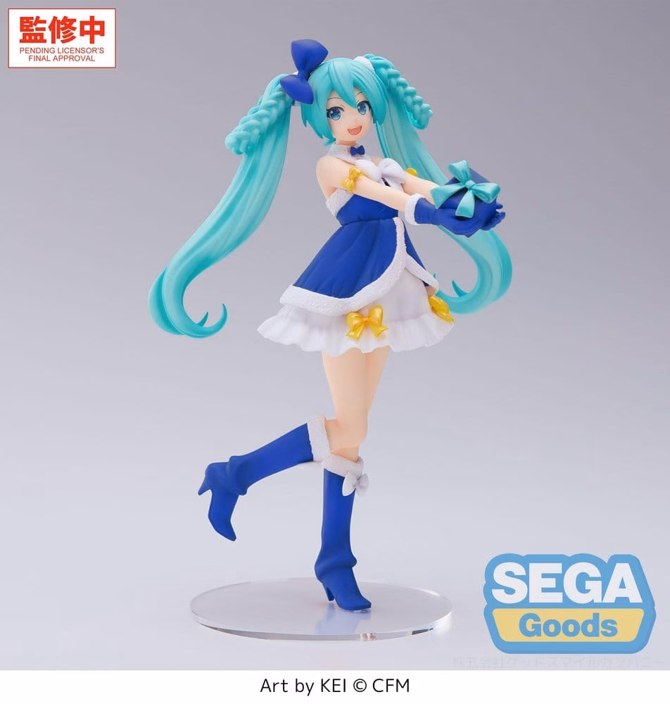 Character Vocal Series 01: Hatsune Miku High Premium PVC Figure Hatsune Miku Sapphire Christmas Ver. 21 cm by Sega - Hatsune Miku