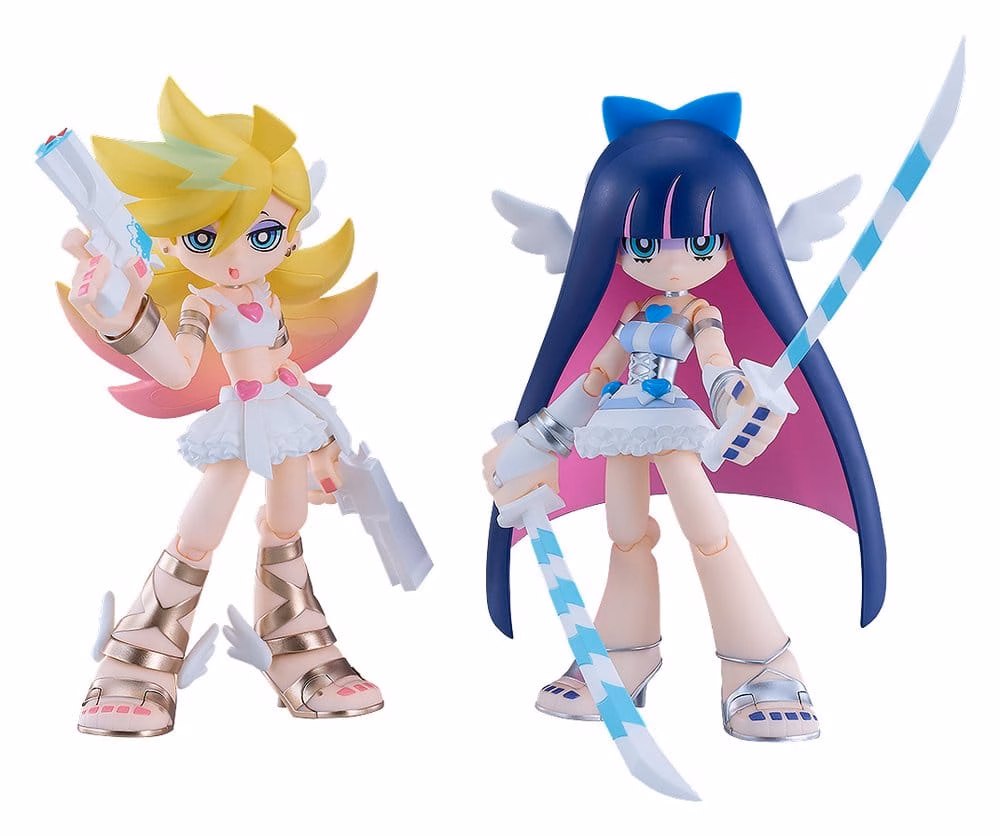 New Panty & Stocking with Garterbelt Figma Action Figures 2-Pack Panty & Stocking: Angel ver. 12 cm by Good Smile Company - Panty & Stocking with Garterbelt