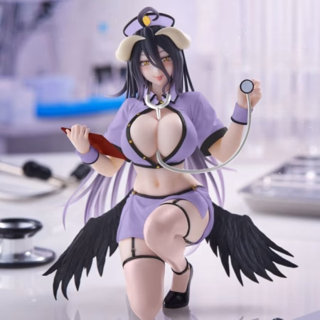 Overlord PVC Figure Desktop Cute Albedo (Nurse Ver.) Renewal 13 cm by Taito Prize - Overlord